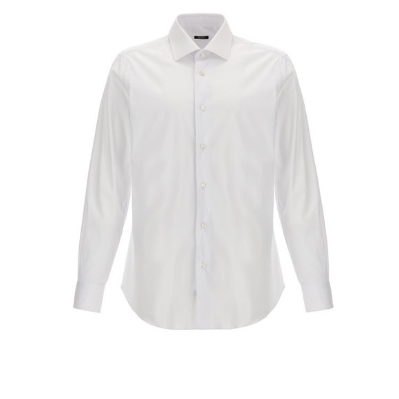 Barba White Stretch Cotton Blend Poplin Shirt - NWT - Picture 1 of 4